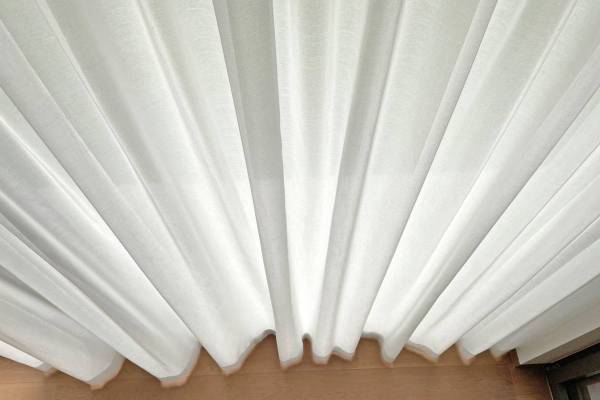 Tagvorhang LINEA - Transparenter Vorhang mit Leinenstruktur / Wunschvorhang nach Mass